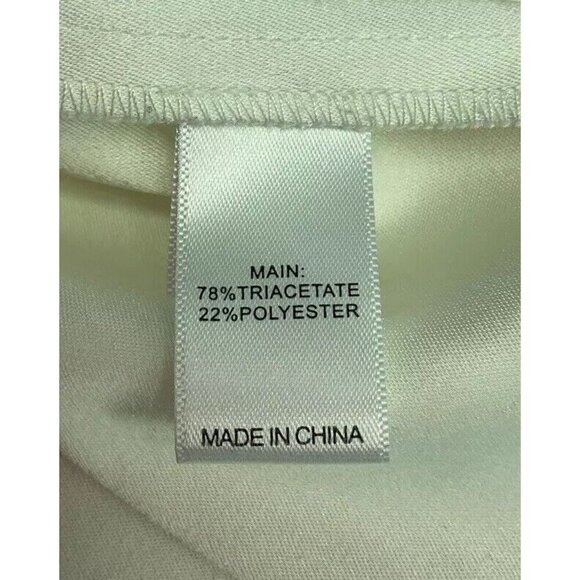 St. John Ivory Cap sleeve satin blouse top Formal Party‎ Layering size XL - Picture 12 of 14